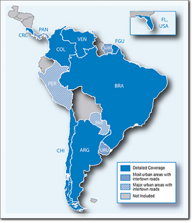 Gestreept R Chaise longue Navigatie - GPS huren Zuid-Amerika? | Alle Garmin Kaarten!